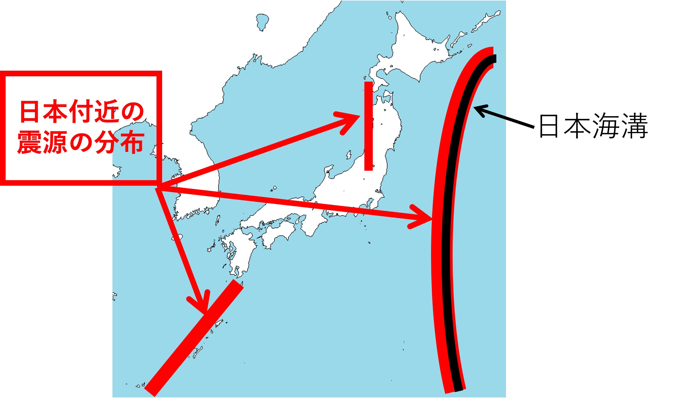 日本付近の震源分布