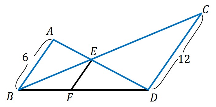 三角形と線分の比３