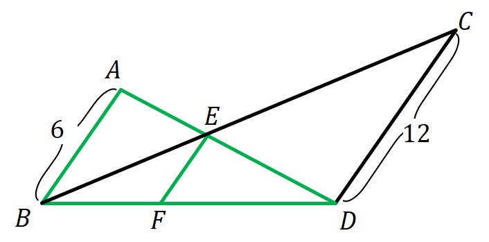 三角形と線分の比４